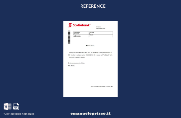 modello di riferimento per la chiusura di Hong Kong Scotiabank in stile verifica